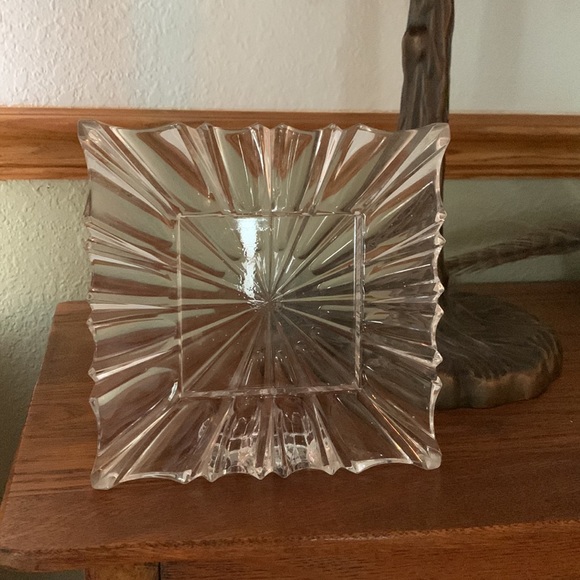 Other - Vintage crystal 8"x8" with 4”x4” insert picture frame